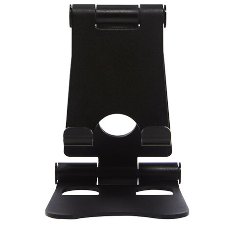 Klappbarer Smartphone Ständer aus Aluminium, schwarz bedrucken, Art.-Nr. 12419390 Klappbarer Smartphone Ständer aus Aluminium, schwarz bedrucken, Art.-Nr. 12419390