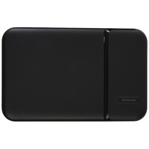 Loop 5000 mAh Powerbank aus recyceltem Kunststoff, schwarz bedrucken, Art.-Nr. 12420290 Loop 5000 mAh Powerbank aus recyceltem Kunststoff, schwarz bedrucken, Art.-Nr. 12420290