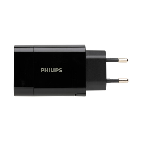 Philips Ultra Fast PD Wall-Charger schwarz bedrucken, Art.-Nr. P301.081 Philips Ultra Fast PD Wall-Charger schwarz bedrucken, Art.-Nr. P301.081