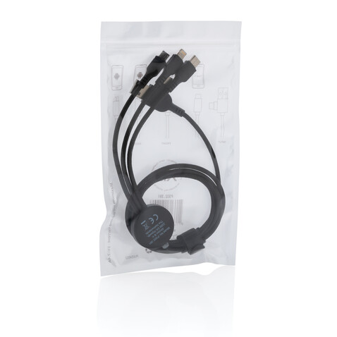 Light-Up Logo 6-in-1 Kabel schwarz bedrucken, Art.-Nr. P302.391
