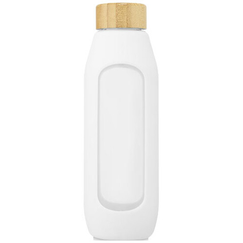 Tidan 600 ml Flasche aus Borosilikatglas mit Silikongriff, weiss bedrucken, Art.-Nr. 10066601 Tidan 600 ml Flasche aus Borosilikatglas mit Silikongriff, weiss bedrucken, Art.-Nr. 10066601