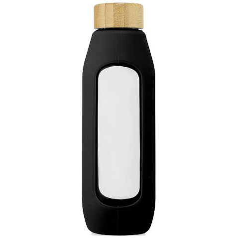 Tidan 600 ml Flasche aus Borosilikatglas mit Silikongriff, schwarz bedrucken, Art.-Nr. 10066690 Tidan 600 ml Flasche aus Borosilikatglas mit Silikongriff, schwarz bedrucken, Art.-Nr. 10066690