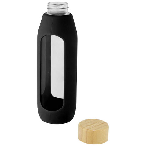 Tidan 600 ml Flasche aus Borosilikatglas mit Silikongriff, schwarz bedrucken, Art.-Nr. 10066690 Tidan 600 ml Flasche aus Borosilikatglas mit Silikongriff, schwarz bedrucken, Art.-Nr. 10066690