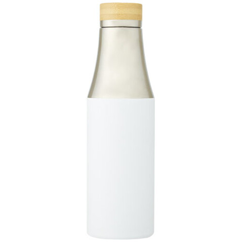 Hulan 540 ml Kupfer-Vakuum Isolierflasche mit Bambusdeckel, weiss bedrucken, Art.-Nr. 10066701
