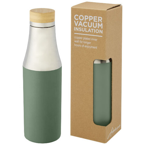 Hulan 540 ml Kupfer-Vakuum Isolierflasche mit Bambusdeckel, heather grün bedrucken, Art.-Nr. 10066762 Hulan 540 ml Kupfer-Vakuum Isolierflasche mit Bambusdeckel, heather grün bedrucken, Art.-Nr. 10066762