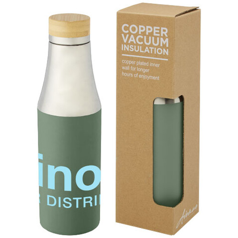 Hulan 540 ml Kupfer-Vakuum Isolierflasche mit Bambusdeckel, heather grün bedrucken, Art.-Nr. 10066762 Hulan 540 ml Kupfer-Vakuum Isolierflasche mit Bambusdeckel, heather grün bedrucken, Art.-Nr. 10066762