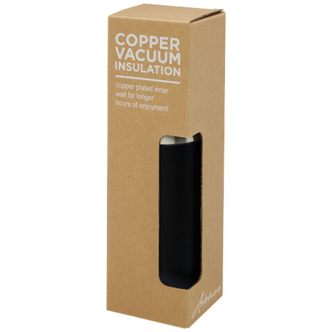 Hulan 540 ml Kupfer-Vakuum Isolierflasche mit Bambusdeckel, schwarz bedrucken, Art.-Nr. 10066790 Hulan 540 ml Kupfer-Vakuum Isolierflasche mit Bambusdeckel, schwarz bedrucken, Art.-Nr. 10066790