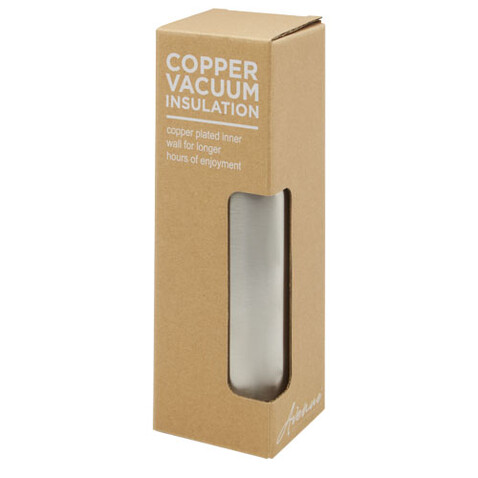 Ljungan 500 ml Kupfer-Vakuum Isolierflasche mit PU Kunststoffband und Deckel, silber bedrucken, Art.-Nr. 10066881 Ljungan 500 ml Kupfer-Vakuum Isolierflasche mit PU Kunststoffband und Deckel, silber bedrucken, Art.-Nr. 10066881