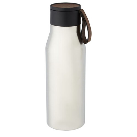 Ljungan 500 ml Kupfer-Vakuum Isolierflasche mit PU Kunststoffband und Deckel, silber bedrucken, Art.-Nr. 10066881 Ljungan 500 ml Kupfer-Vakuum Isolierflasche mit PU Kunststoffband und Deckel, silber bedrucken, Art.-Nr. 10066881