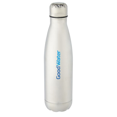 Cove 500 ml vakuumisolierte Edelstahlflasche, silber bedrucken, Art.-Nr. 10067181 Cove 500 ml vakuumisolierte Edelstahlflasche, silber bedrucken, Art.-Nr. 10067181