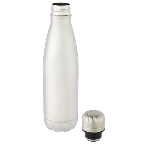 Cove 500 ml vakuumisolierte Edelstahlflasche, silber bedrucken, Art.-Nr. 10067181 Cove 500 ml vakuumisolierte Edelstahlflasche, silber bedrucken, Art.-Nr. 10067181
