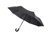 Montebello 21" Vollautomatik Kompaktregenschirm mit gebogenem Griff, schwarz bedrucken, Art.-Nr. 10914690
