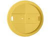 Americano® Eco 350 ml recycelter Becher mit auslaufsicherem Deckel, gelb, weiss bedrucken, Art.-Nr. 21042515