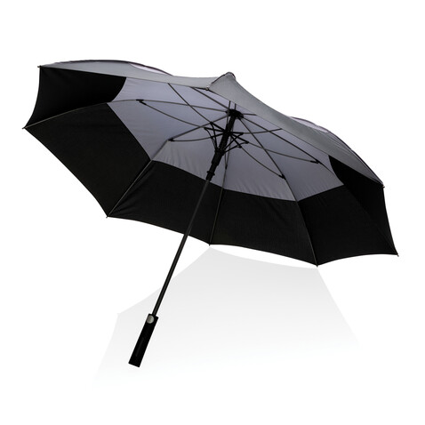 27" Impact AWARE™ RPET 190T Auto-Open Stormproof-Schirm anthrazit bedrucken, Art.-Nr. P850.682 27" Impact AWARE™ RPET 190T Auto-Open Stormproof-Schirm anthrazit bedrucken, Art.-Nr. P850.682