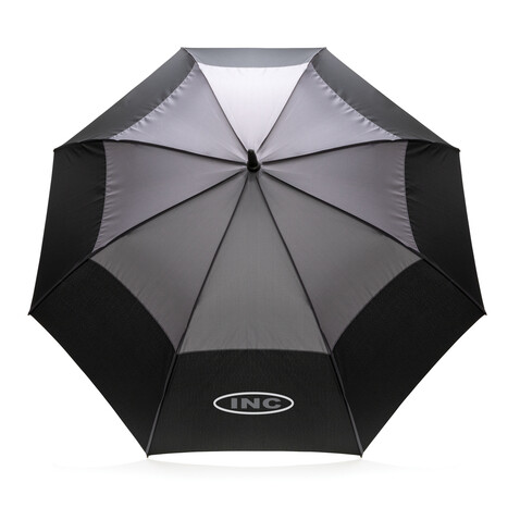 27" Impact AWARE™ RPET 190T Auto-Open Stormproof-Schirm anthrazit bedrucken, Art.-Nr. P850.682 27" Impact AWARE™ RPET 190T Auto-Open Stormproof-Schirm anthrazit bedrucken, Art.-Nr. P850.682