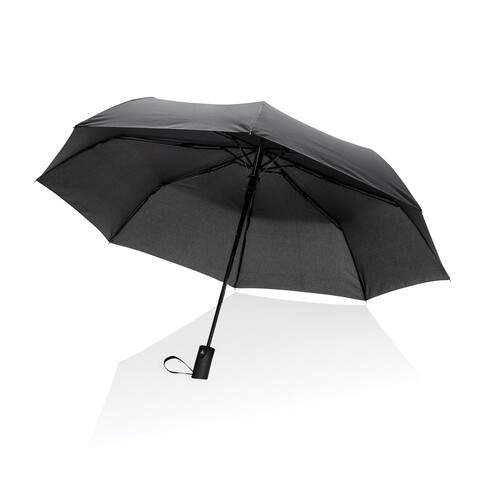 21" Impact AWARE™ RPET 190T Mini-Schirm automatic open schwarz bedrucken, Art.-Nr. P850.591