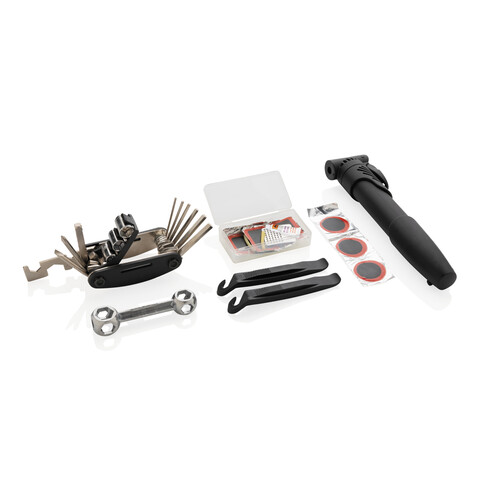 17-tlg. Fahrradreparatur-Set schwarz bedrucken, Art.-Nr. P416.351 17-tlg. Fahrradreparatur-Set schwarz bedrucken, Art.-Nr. P416.351