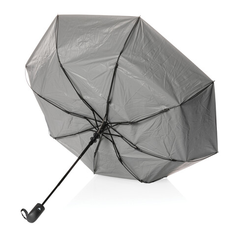 21" Impact AWARE™ RPET 190T Pongee Bi-Color Mini-Schirm silber bedrucken, Art.-Nr. P850.552