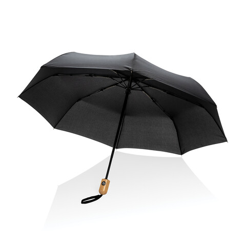 21" Impact AWARE™ RPET 190T Bambus-Schirm autom. open/close schwarz bedrucken, Art.-Nr. P850.611 21" Impact AWARE™ RPET 190T Bambus-Schirm autom. open/close schwarz bedrucken, Art.-Nr. P850.611