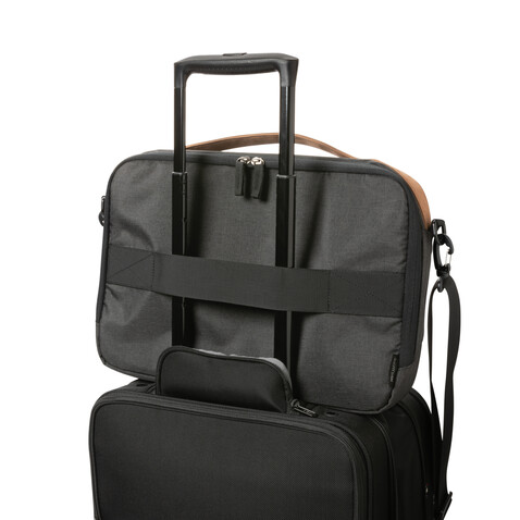 Impact AWARE™ 300D Two-Tone Deluxe 15.6" Laptop-Tasche schwarz bedrucken, Art.-Nr. P732.181