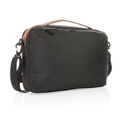Impact AWARE™ 300D Two-Tone Deluxe 15.6" Laptop-Tasche schwarz bedrucken, Art.-Nr. P732.181