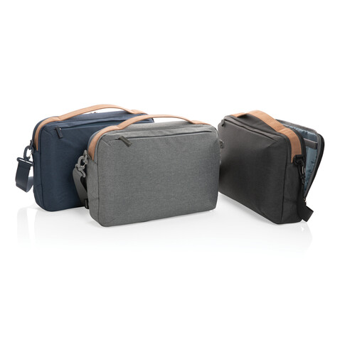 Impact AWARE™ 300D Two-Tone Deluxe 15.6" Laptop-Tasche schwarz bedrucken, Art.-Nr. P732.181