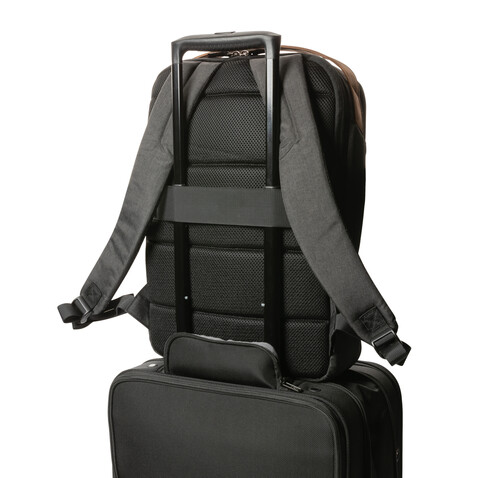 Impact AWARE™ 300D Two-Tone Deluxe 15.6" Laptop-Rucksack schwarz bedrucken, Art.-Nr. P762.911 Impact AWARE™ 300D Two-Tone Deluxe 15.6" Laptop-Rucksack schwarz bedrucken, Art.-Nr. P762.911
