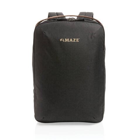 Impact AWARE™ 300D Two-Tone Deluxe 15.6" Laptop-Rucksack schwarz bedrucken, Art.-Nr. P762.911 Impact AWARE™ 300D Two-Tone Deluxe 15.6" Laptop-Rucksack schwarz bedrucken, Art.-Nr. P762.911