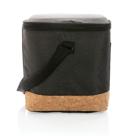 Impact AWARE™ XL RPET Two-Tone Kühltasche mit Korkdetail schwarz bedrucken, Art.-Nr. P422.351