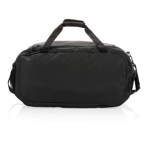 Swiss Peak AWARE™ RPET Sporttasche schwarz bedrucken, Art.-Nr. P707.151 Swiss Peak AWARE™ RPET Sporttasche schwarz bedrucken, Art.-Nr. P707.151