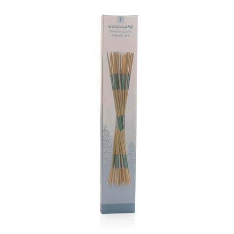 Giant Mikado-Set aus Bambus braun bedrucken, Art.-Nr. P453.559