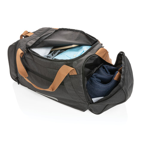 Impact AWARE™ Urban Outdoor Wochenendtasche schwarz bedrucken, Art.-Nr. P707.091 Impact AWARE™ Urban Outdoor Wochenendtasche schwarz bedrucken, Art.-Nr. P707.091