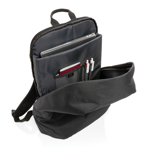 Impact AWARE™ RPET Standard Anti-Diebstahl Rucksack schwarz bedrucken, Art.-Nr. P762.761 Impact AWARE™ RPET Standard Anti-Diebstahl Rucksack schwarz bedrucken, Art.-Nr. P762.761