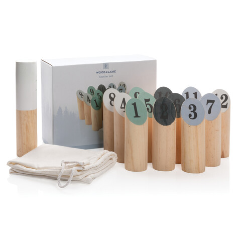 Wurfspiel aus Holz braun bedrucken, Art.-Nr. P453.529