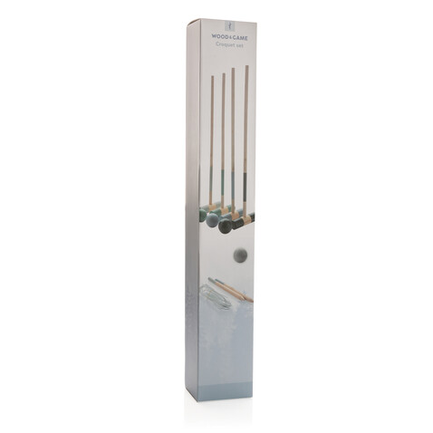 Krocket-Set aus Holz braun bedrucken, Art.-Nr. P453.539 Krocket-Set aus Holz braun bedrucken, Art.-Nr. P453.539