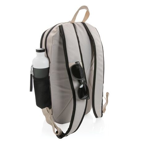 Impact AWARE™ 300D RPET Casual Rucksack weiß, orange bedrucken, Art.-Nr. P760.170 Impact AWARE™ 300D RPET Casual Rucksack weiß, orange bedrucken, Art.-Nr. P760.170