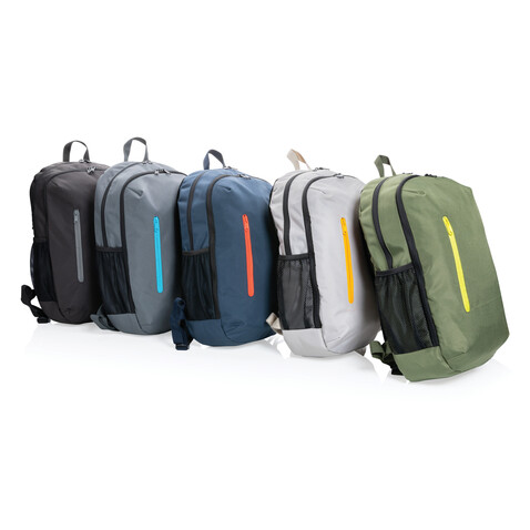 Impact AWARE™ 300D RPET Casual Rucksack weiß, orange bedrucken, Art.-Nr. P760.170 Impact AWARE™ 300D RPET Casual Rucksack weiß, orange bedrucken, Art.-Nr. P760.170