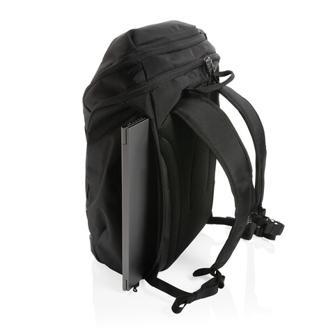 Swiss Peak AWARE™ RPET 15.6" Business Rucksack schwarz bedrucken, Art.-Nr. P762.891