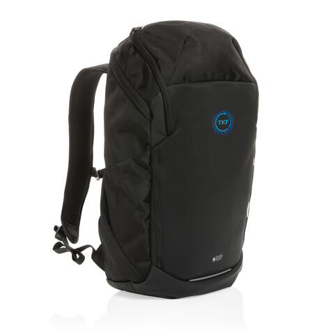 Swiss Peak AWARE™ RPET 15.6" Business Rucksack schwarz bedrucken, Art.-Nr. P762.891