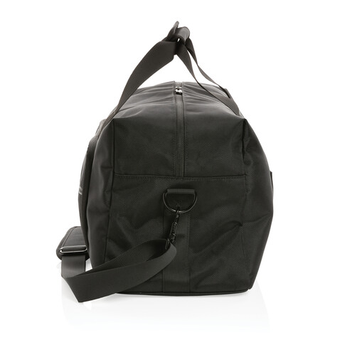 Swiss Peak AWARE™ RPET Voyager Wochenendtasche schwarz bedrucken, Art.-Nr. P707.121