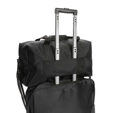 Swiss Peak AWARE™ RPET Voyager Wochenendtasche schwarz bedrucken, Art.-Nr. P707.121
