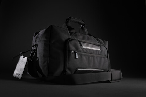 Swiss Peak AWARE™ RPET Voyager Wochenendtasche schwarz bedrucken, Art.-Nr. P707.121