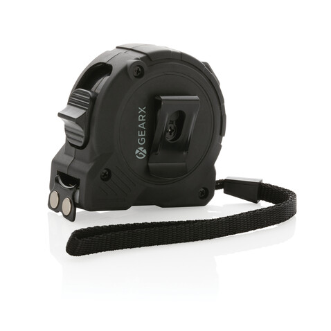 Gear X 5m Maßband mit langsamer/schneller Rückzugsfunktion schwarz bedrucken, Art.-Nr. P113.201 Gear X 5m Maßband mit langsamer/schneller Rückzugsfunktion schwarz bedrucken, Art.-Nr. P113.201