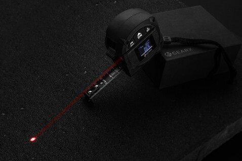 Gear X 5m Maßband mit 30m Laser schwarz bedrucken, Art.-Nr. P113.211 Gear X 5m Maßband mit 30m Laser schwarz bedrucken, Art.-Nr. P113.211