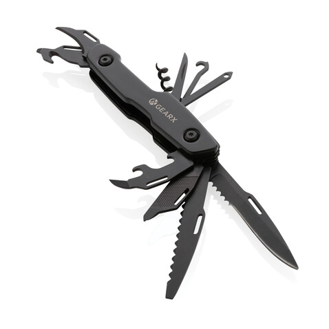 Gear X Multifunktions-Messer schwarz bedrucken, Art.-Nr. P221.221 Gear X Multifunktions-Messer schwarz bedrucken, Art.-Nr. P221.221