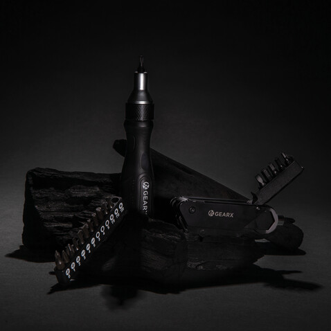 Gear X Ratschen-Schraubendreher schwarz bedrucken, Art.-Nr. P221.501