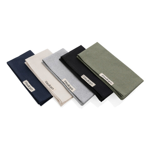 Ukiyo Aware™ 180gr rCotton 4-tlg. Servietten-Set schwarz bedrucken, Art.-Nr. P261.251 Ukiyo Aware™ 180gr rCotton 4-tlg. Servietten-Set schwarz bedrucken, Art.-Nr. P261.251