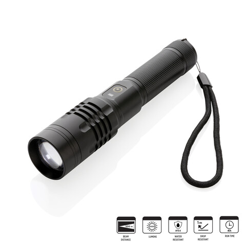 Gear X wiederaufladbare USB Taschenlampe schwarz bedrucken, Art.-Nr. P513.851 Gear X wiederaufladbare USB Taschenlampe schwarz bedrucken, Art.-Nr. P513.851