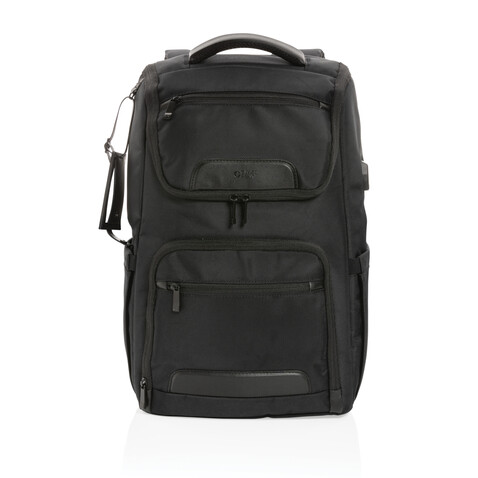 Swiss Peak AWARE™ RPET Voyager 15.6" Laptop Rucksack schwarz bedrucken, Art.-Nr. P762.881 Swiss Peak AWARE™ RPET Voyager 15.6" Laptop Rucksack schwarz bedrucken, Art.-Nr. P762.881