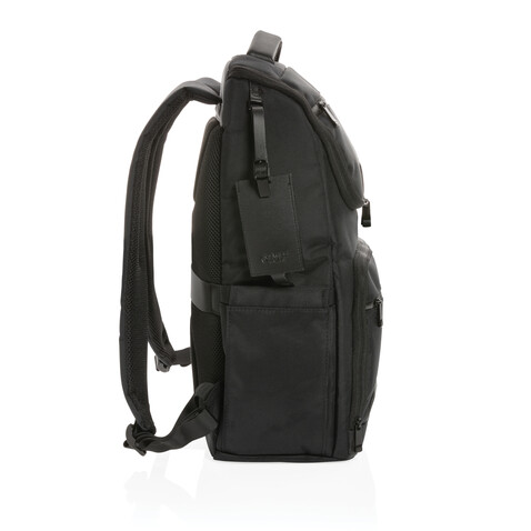 Swiss Peak AWARE™ RPET Voyager 15.6" Laptop Rucksack schwarz bedrucken, Art.-Nr. P762.881 Swiss Peak AWARE™ RPET Voyager 15.6" Laptop Rucksack schwarz bedrucken, Art.-Nr. P762.881